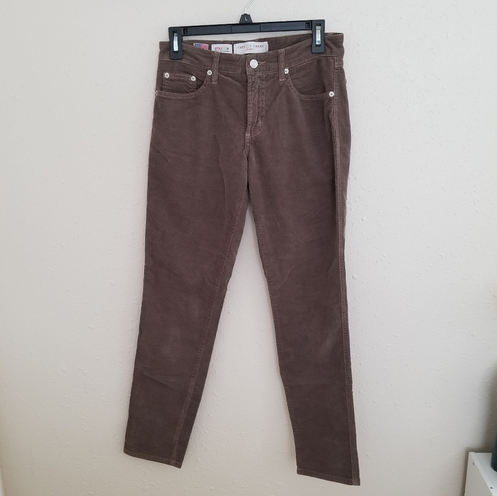 Fabrizio Gianni Jeans Corduroy Brown Stretch Pants